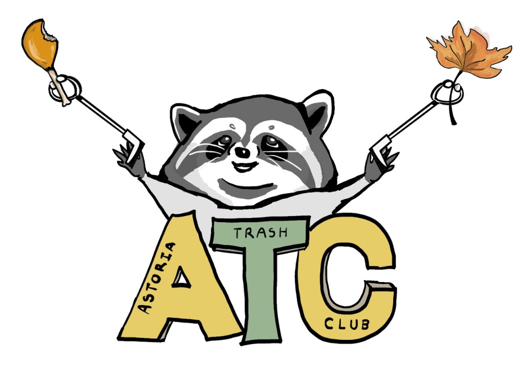 Astoria Trash Club official raccoon logo